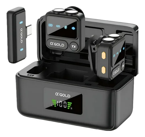 Microfone de Lapela Sem Fio Condensador Tipo-C A'Gold MCF-26 Omnidirecional