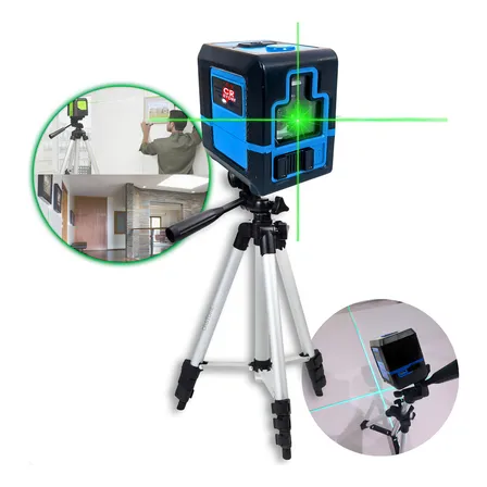 Nível A Laser Crstore Ecom Verde 2 Linhas 20m Recarregável Tripé