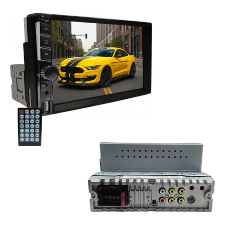 Central Multimídia Universal Mp5 1 Din 7 C/ Espelhamento Via Cabo Mp5 Soundfy Tela Capacitiva
