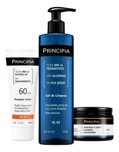 Principia Kit Completo Para Pele Sensível Com Fps 60