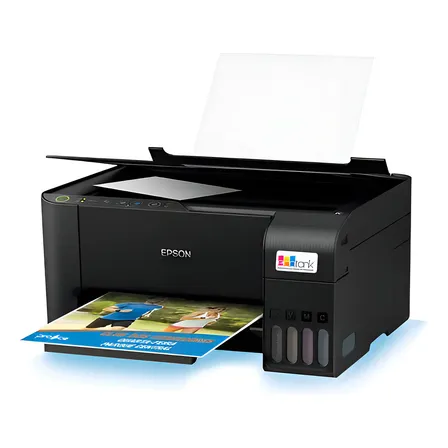 Impressora 3x1 Multifuncional Epson Ecotank L3250 Wifi Bivol Preto 220v