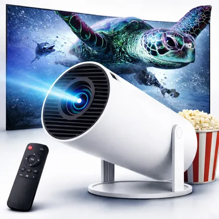 Projetor Portátil 4k Maxnova Hy300 Full Hd Led Android Wi-fi Bluetooth Hdmi Usb Branco 127/220v