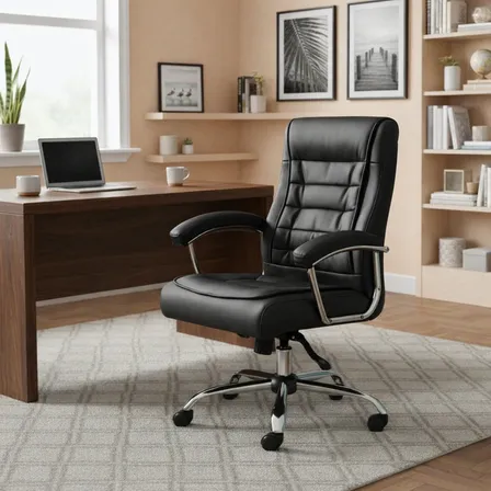 Cadeira de Escritório Presidente Ergonômica Com 42 Molas Ensacadas, Sistema Relax Com Trava, Pillow Top, U-Star Big 150KG