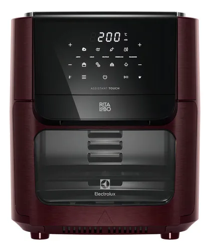 Fritadeira Air Fryer Oven Electrolux por Rita Lobo 12L Digital Vermelha Escura Experience 1700W EAF86