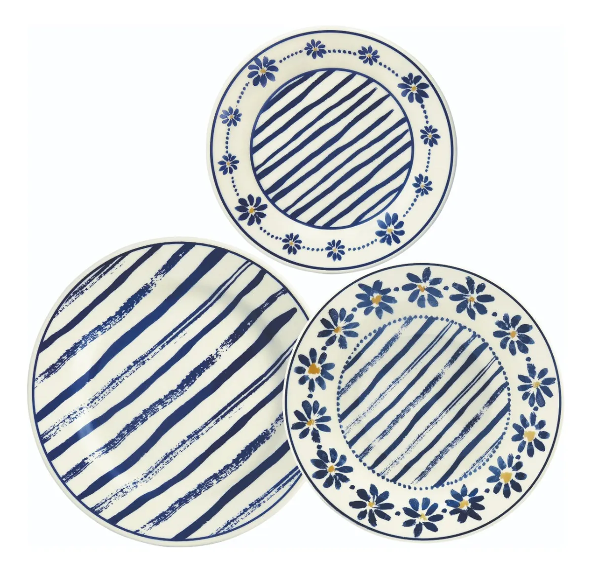 Aparelho De Jantar 12 Peças Biona Margaridas Donna 24