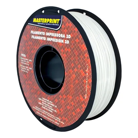 Filamento Impressão 3d Pet-g 1,75mm 1kg Branco Branco