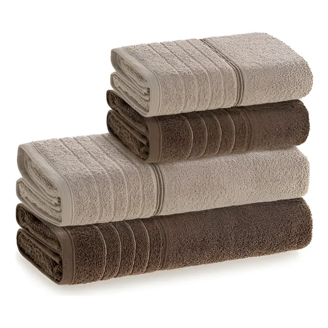 Jogo de Toalhas 4 Peças Fio Cardado 100 Algodão Softmax Bressan Karsten