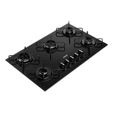 Fogão Cooktop Com Alimentação Gás - Consul Cd075be Cor Preto - 5 Queimadores