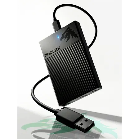 Case Pholex Para Hd Notebook Sata Ssd 2.5 Usb 3.0 Pc Tv Xbox Ps4 Cinza-escuro Preto