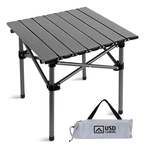 Mesa Camping Dobrável Portátil Alumínio Praia Acampamento Camping Churrasco C/ Bolsa De Transporte Usd