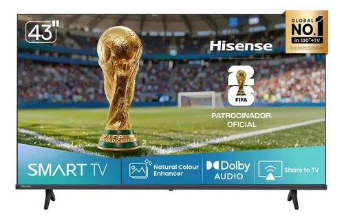 Hisense Smart Tv Fhd 43 Polegadas 43a4nv Com Hdr10, Dts Virtual X, Compatibilidade Alexa E Google Home