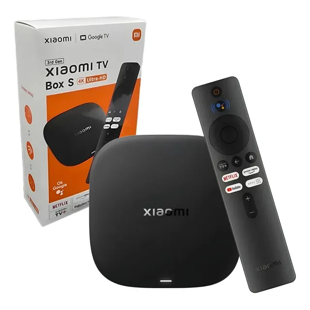 Mi Box S Tv Xiaomi 3a Geração 32gb 4k Ultra Bivolt Preto De Voz