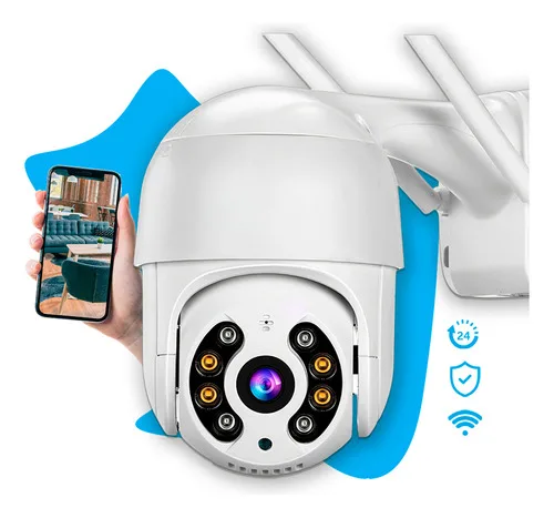Câmera de Segurança Externa Maxnova PTZ Wi-Fi 360° 4MP Full HD à Prova D’Água