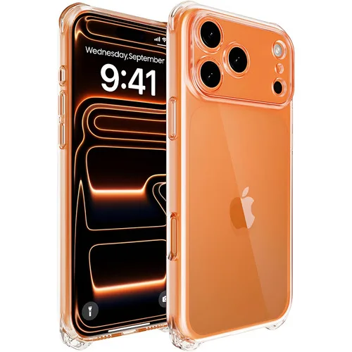 Capa Capinha Transparente Para iPhone 17 Pro Max Case Com Bordas Anti Impacto