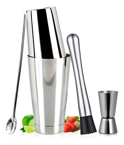 Kit Coqueteleira Boston Profissional Inox SAYONARA Com Acessórios