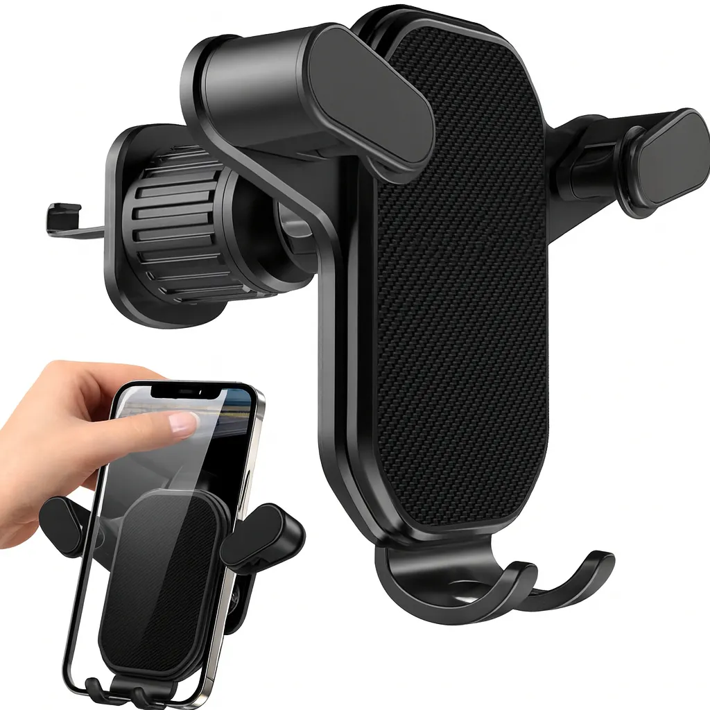 Suporte Celular Carro Saida De Ar Cor Preto Fosco Riel Music