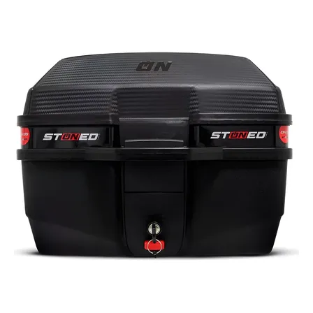 Baú Bauleto Stoned Tracker 35 Litros Com Base Universal Preto