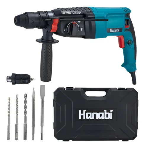 Martelete Perfurador Rompedor Professional 1300w 2.8j 26mm Sds Plus 60hz Hanabi Azul-petróleo 220v 60