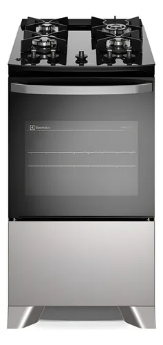 Fogão 4 bocas Electrolux Cinza Efficient Mesa Vidro, Tripla Chama e PerfectCook (FE4GG) Bivolt