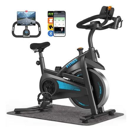 App+bluetooth+ Tapete Adequado Para Pessoas Com Peso Até 150 Quilos E Altura Entre 150 E 200 Cm / Rmira Azul Preto Bicicleta Ergométrica Spinning Profissional Inércia 12kg Preto/vermelho