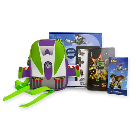 Tablet Infantil Positivo Vision Tab 7 Toy Story - Octa-core 3GB RAM 64GB Armazenamento Tela 7 IPS - 3100mAh Android 14 Go Wi-fi - Preto - Capa De Proteção E Mochila De Transporte do Buzz Lightyear