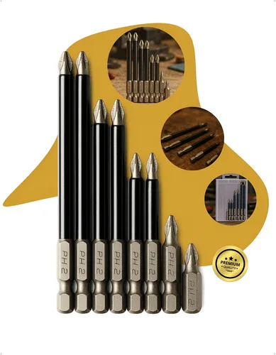 Ponta Bits Ph2 50mm + 70mm + 90mm Ponteira Magnética 6 Peças Bradex