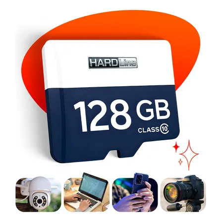 Cartão De Memória 128 Gb Hardline Para Câmeras Wi-fi Drones Micro Sd Classe 10 Ultra 100mb/s Cartão Sd