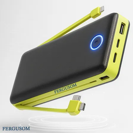 Power Bank 10000mah Carregador Portátil Turbo Rápido Universal Celular - Marca Fergusom - Melhor Carregador Portátil Compativel Com iPhone Notebook Relógios Android Mac Ios Samsung Apple 10000mah