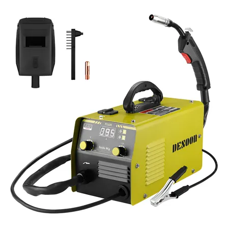 Máquina De Solda Mig 100a Eletrodo Professional Sem Gás Monofásica Tecnologia Igbt Com Painel Digital E Proteção Contra Superaquecimento Desoon Verde-claro 220v