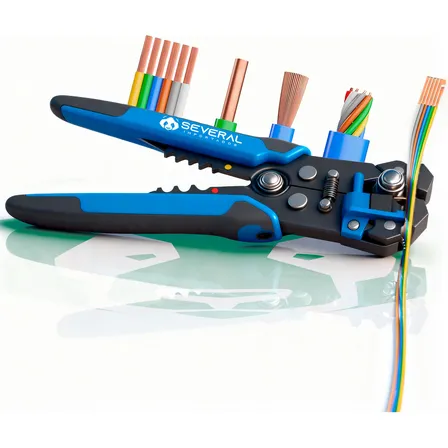 Alicate Descascar Fios Desencapador De Fios 2mm a 6mm Several Importados Automático Multifuncional 8 Polegadas Crimpar Com ou Sem Isolante