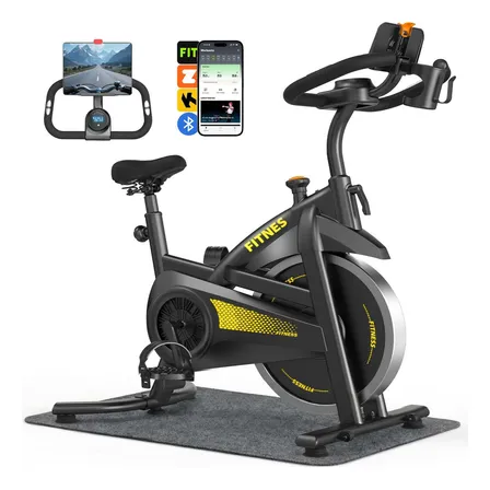 App+bluetooth+ Tapete Incluso Adequado Para Pessoas Com Peso Até 150 Quilos E Altura Entre 150 E 200 Cm / Bicicleta Ergométrica Spinning Profissional Inércia 12 Kg