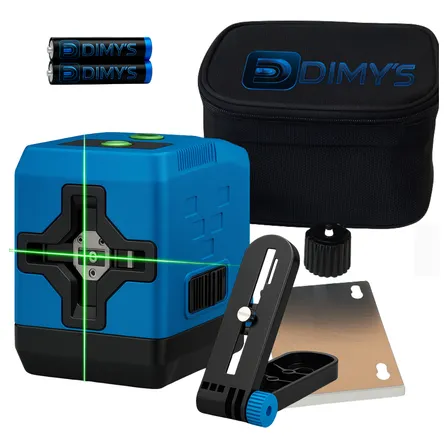 Nível Laser 2 Linhas Verde em cruz 20m Esquadro Prumo 3D Autonivelante DIMY'S BATH HOME