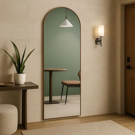 Espelho 170x70 Decorativo Grande Corpo Inteiro Com Moldura Caramelo