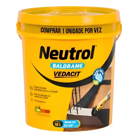 Vedacit Neutrol Baldrame Base D'agua Emulsão Asfaltica - Marrom-escuro - Acetinado