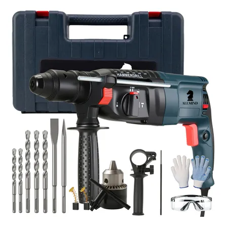 Martelete Rompedor Allmind Kamaré 1200w 2,7j Sds Plus Com Acessórios Azul 220v