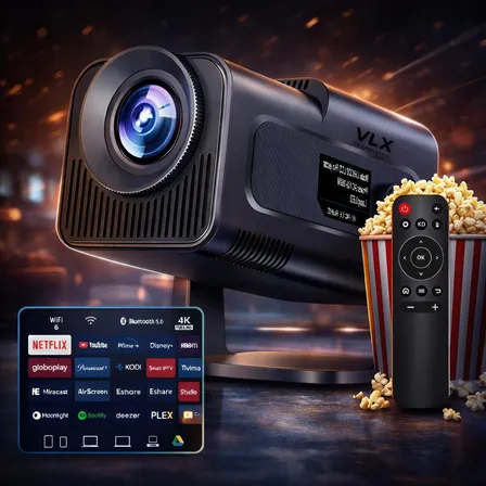 Projeto H320 Smart Tv Android 11 Wifi6 390 Ansi Lumens Full Hd 4k Mini Projeto Portátil Preto Com Controle Remoto Bluetooth Cinema Em Casa 127/220v