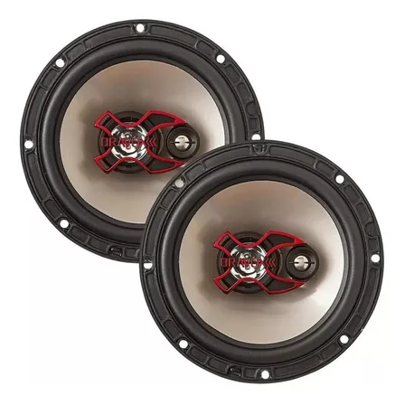 Bravox B3X60 X 6´´ Preto/Prata Triaxial Auto Falante 6