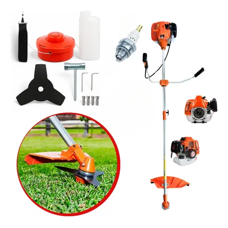 Roçadeira Gasolina Profissional 75cc 3.6hp Aparador De Grama + Carretel De Nylon E Lâmina 03 Pontas