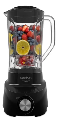 Liquidificador Britânia 2,6l 4 Velocidades Preto Diamante 1100 127v