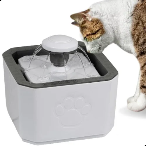 Fonte Bebedouro De Água 2.5l Filtro Cães E Gatos Premium Pet Cor Branco 127/220v