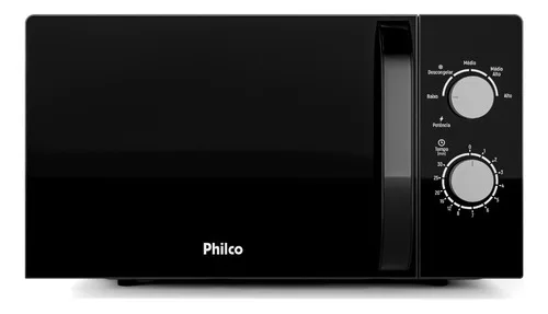 Micro-ondas Philco 20l Preto Painel Mecânico Pmo23m 127v