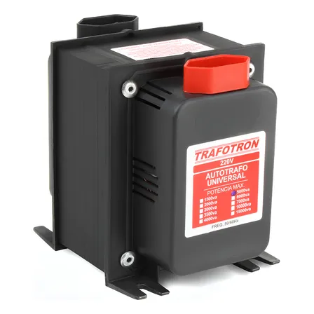 Auto Transformador 5000va Universal 110v Para 220v Trafotron 5000va Cor Preto