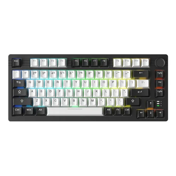 Teclado Mecanico Gamer Sem Fio Wireless Tri Mode Bluetooth 2.4g Hot Swap Switch Dream Rgb Dareu Ek F75 Pro Preto