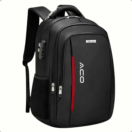 Mochila Notebook 17 Impermeável Anti Furto Usb Trabalho Grande 35l Reforçada Executiva Masculina Feminina Bagear Preta Preto Liso