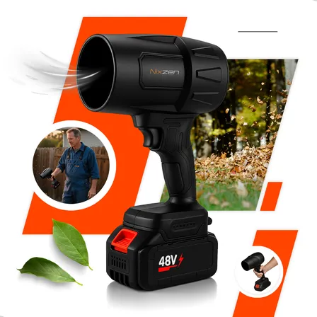 Soprador De Ar Turbo Portátil Limpeza De Folhas Recarregável Pó Poeira Limpeza Carro Churrasqueira Secador Com 2... Preto 127/220v