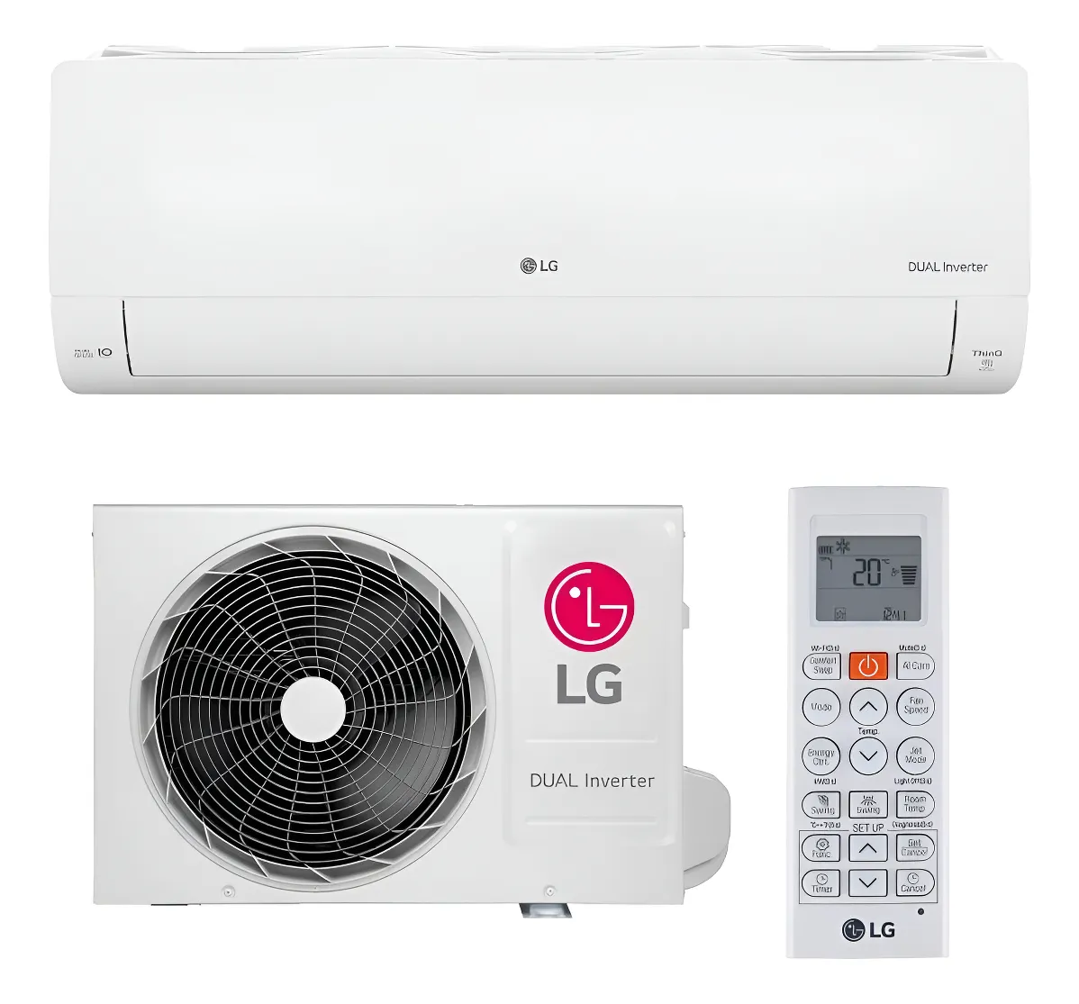 Ar Split LG Ai Dual Inverter Voice 9000 Btus Frio Branco