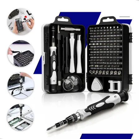 Kit Chaves Precisão Manutenção Profissional 115 Peças Magnético Jogo Compacta Multiuso iPhone Notebook Celular Computador Pc Vídeo Game Tablet Philips Fenda Torx Y Nixzen