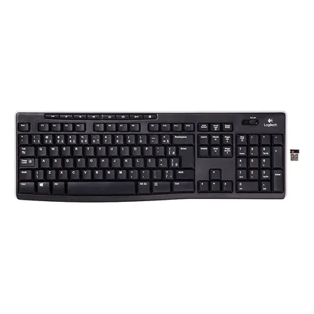 Teclado Sem Fio Logitech K270 Com Layout Abnt2 Preto Português Brasil