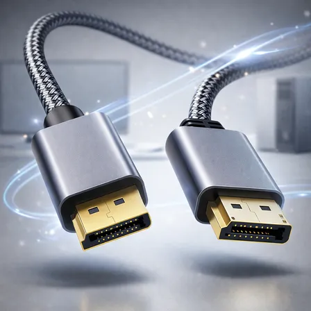 Cabo Displayport 1.4 8k 4k Hdr 3 Metros Reforçado Alta Velocidade 60hz 240hz Compatível G-sync Freesync Conector Banhado Ouro Pc Monitor Gamer Placa Vídeo