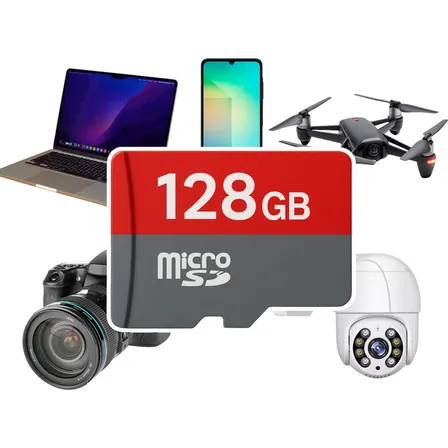 Cartão De Memória Para Câmeras Wi-fi Drones 128gb Micro Sd Classe 10 Ultra 100mb/s Cartão Sd Marca Mymotors